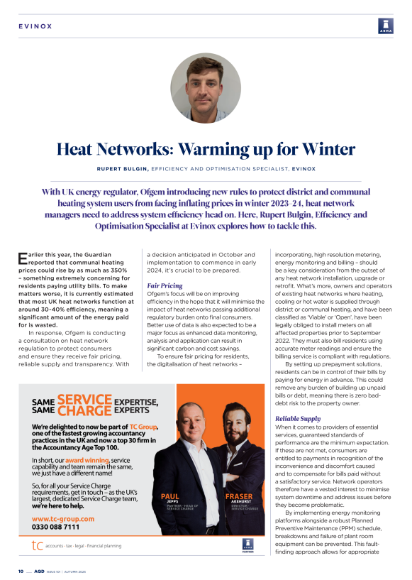 Heat Networks: Warming up for Winter